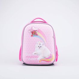 02804331-40 Школьный набор рюкзак + мешок + пенал для девочки розовый фото №2