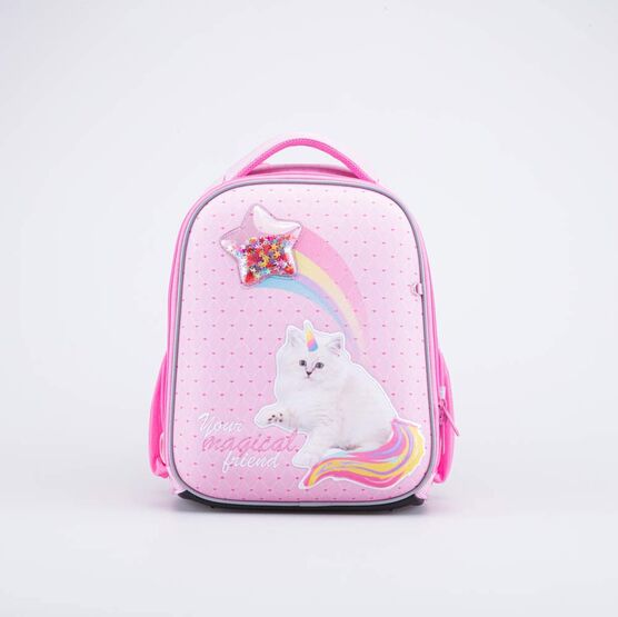 02804331-40 Школьный набор рюкзак + мешок + пенал для девочки розовый фото №2