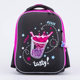 02804332-40 Рюкзак для первоклассника TASTY КК для девочки черный + розовый