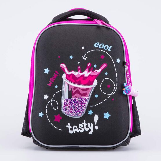 02804332-40 Рюкзак для первоклассника TASTY КК для девочки черный + розовый