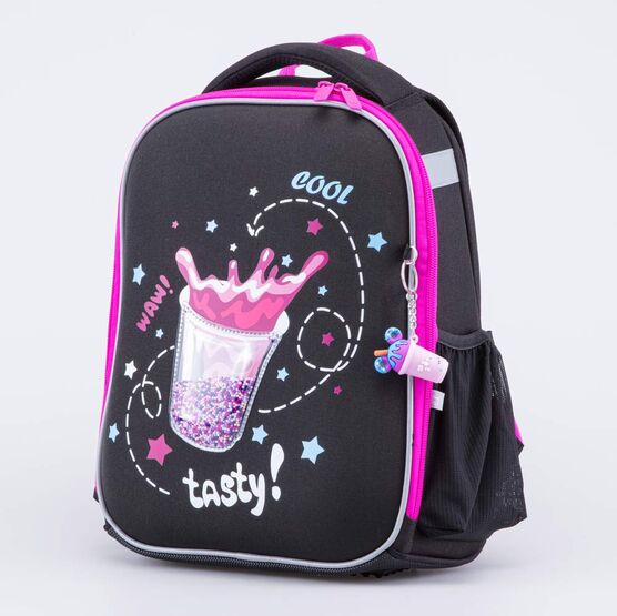 02804332-40 Рюкзак для первоклассника TASTY КК для девочки черный + розовый фото №2