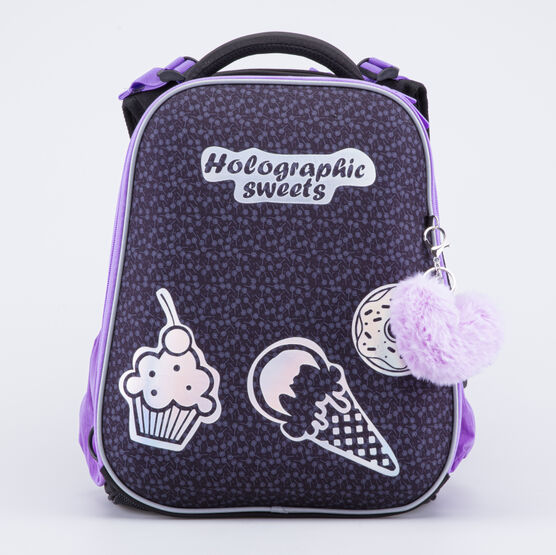 02804343-40 Школьный набор рюкзак + мешок + пенал для девочки черный фото №2