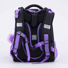 02804343-40 Школьный набор рюкзак + мешок + пенал для девочки черный фото №3