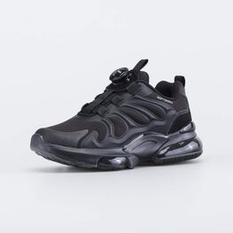 644407-11 Кроссовки с SoftShell и системой быстрой шнуровки для девочки черный