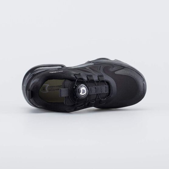 644407-11 Кроссовки с SoftShell и системой быстрой шнуровки для девочки черный фото №4