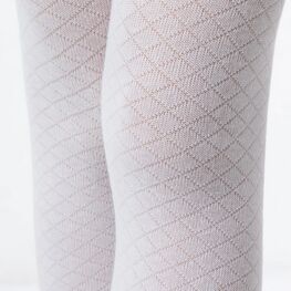 07832920-40 Колготки детские хлопковые белый для девочки белый фото №2