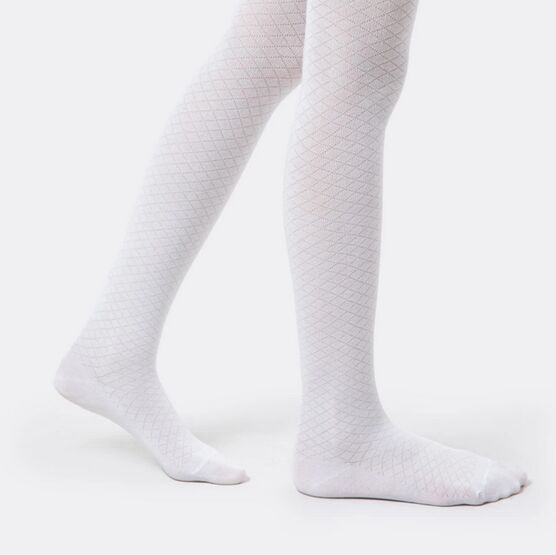 07832920-40 Колготки детские хлопковые белый для девочки белый фото №3