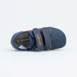 431133-12 Текстильная обувь для мальчики син-ора фото №4
