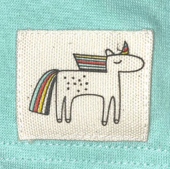 07811239-40 Косынка на резинке Единорог голубая для девочки разноцветный фото №4