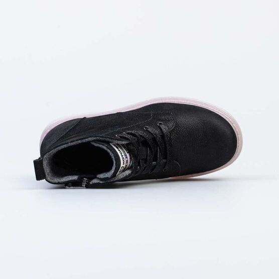 552259-31 Ботинки утепленные на весну/осень для девочки черный фото №4