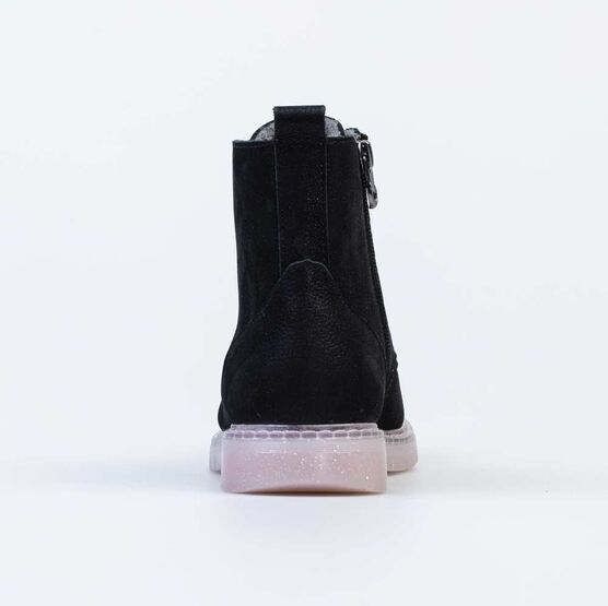 552259-31 Ботинки утепленные на весну/осень для девочки черный фото №5