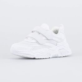 644397-71 Белые кроссовки с липучками для девочки белый