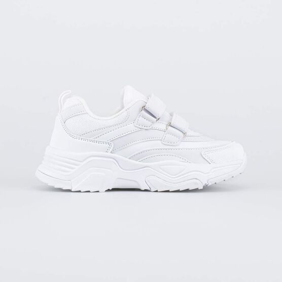 344436-71 Белые кроссовки с липучками для девочки белый фото №2