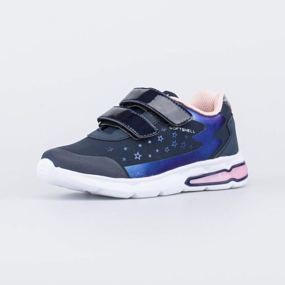 544205-73 Кроссовки SoftShell с подсветкой для девочки синий