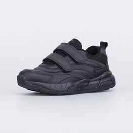 344436-72 Черные кроссовки с липучками для мальчики черный