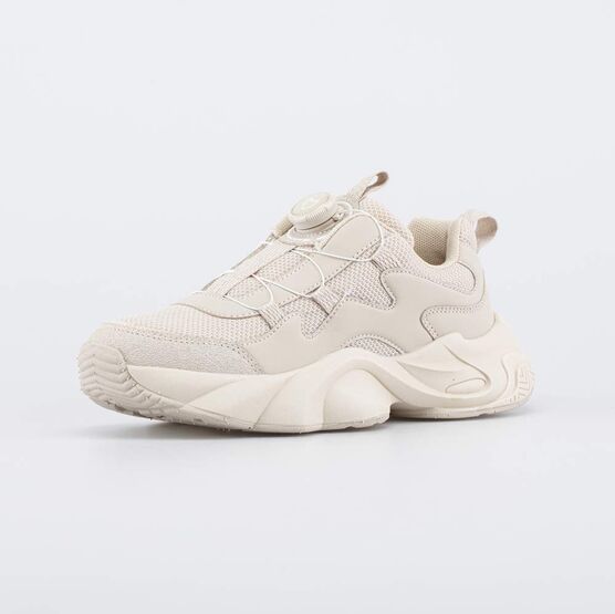 744267-11 Бежевые кроссовки с системой быстрой шнуровки для девочки бежевый