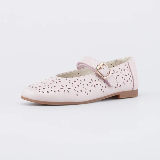 532366-22 Детские праздничные туфли с перфорацией розовые для девочки розовый