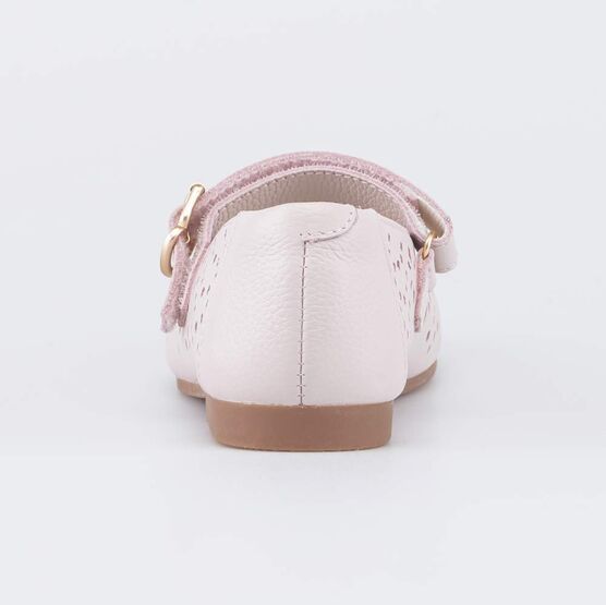 532366-22 Детские праздничные туфли с перфорацией розовые для девочки розовый фото №5