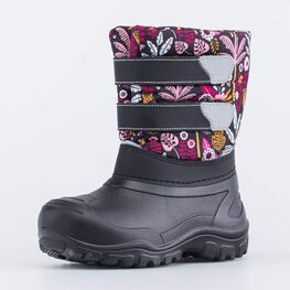 464084-41 Сноубутсы для девочки Цветы и Травы для девочки черный