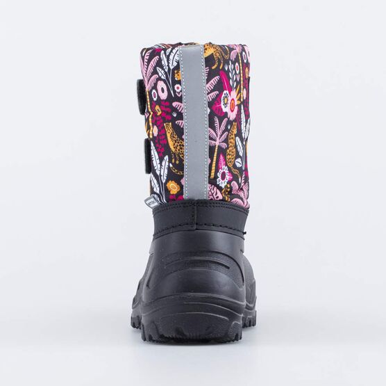 464084-41 Сноубутсы для девочки Цветы и Травы для девочки черный фото №5