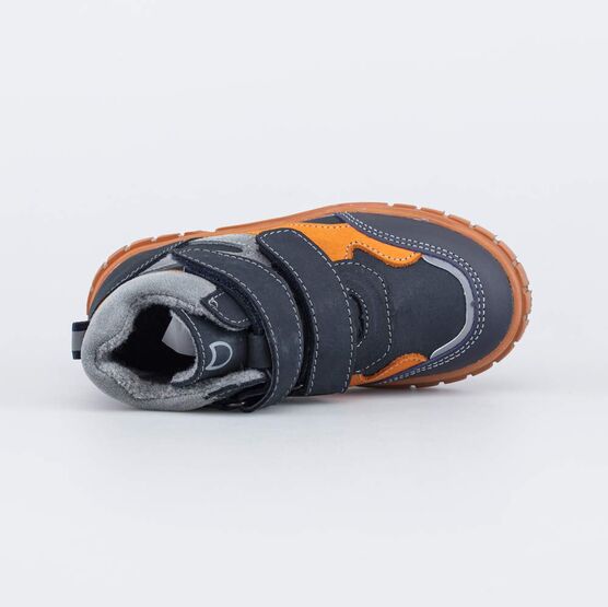 352368-31 Кожаные ботинки для мальчика на весну/осень для мальчики темно-синий фото №4