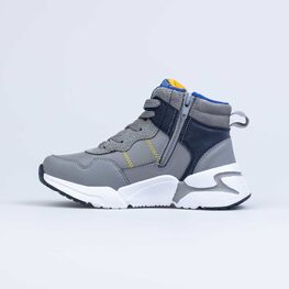 454057-32 Утепленные ботинки для мальчики серый фото №2