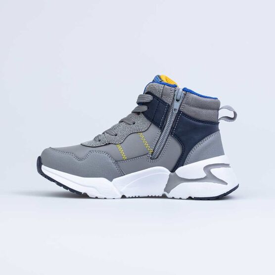 454057-32 Утепленные ботинки для мальчики серый фото №2