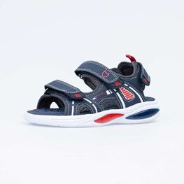 524030-16 Пляжная обувьс LED-подсветкой на подошве для мальчики син-кра