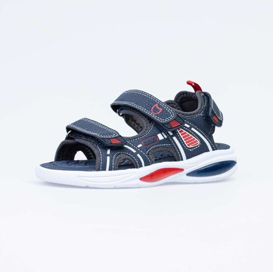 524030-16 Пляжная обувьс LED-подсветкой на подошве для мальчики син-кра