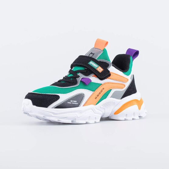 644386-71 Кроссовки для мальчика для мальчики чер-зел