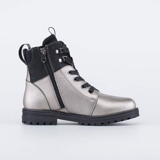 552223-33 Ботинки утепленные на весну/осень для девочки бронзовый фото №2