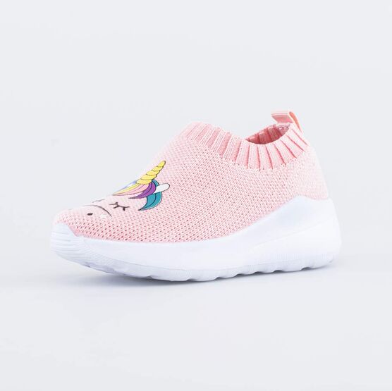 341039-11 Кроссовки из вязаного текстиля для девочки розовый