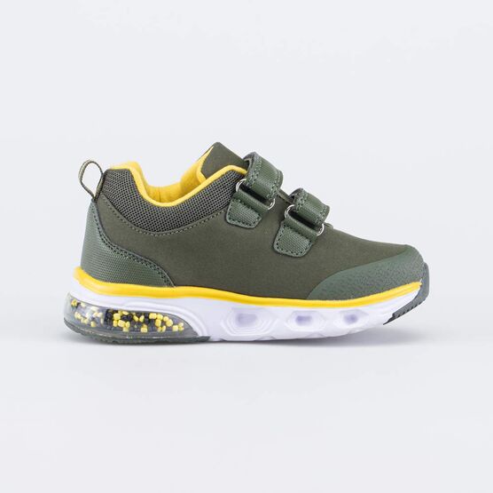 144239-72 Кроссовки с LED и Softshell Три кота для мальчики оливковый фото №2