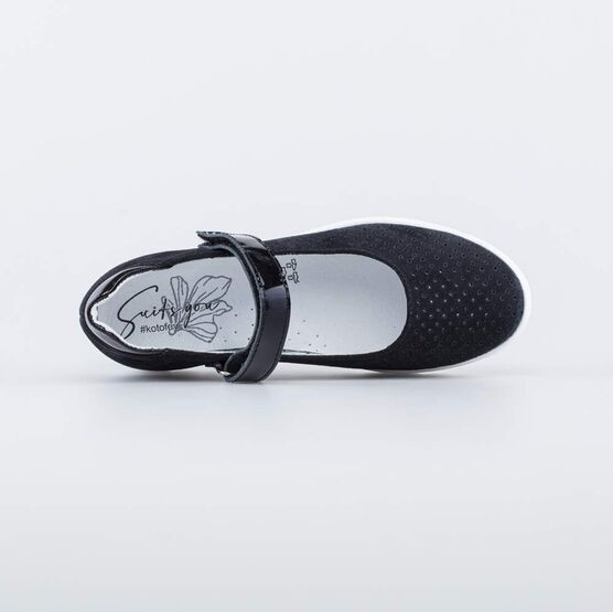 532292-21 Школьные туфли для девочки для девочки черный фото №4