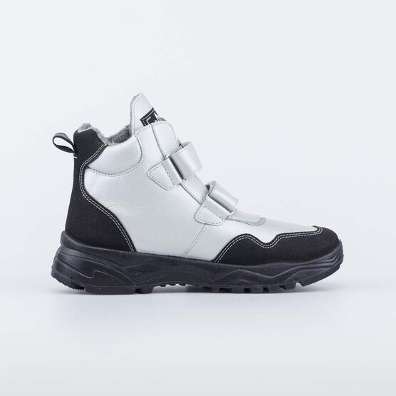 552256-33 Демисезонные ботинки на липучках STYLE серебристые для девочки серебристый фото №2