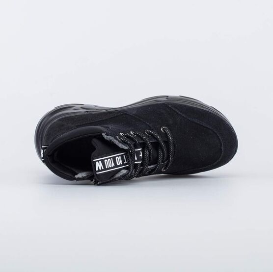 552293-31 Утепленные ботинки для девочки на весну/осень для девочки черный фото №4