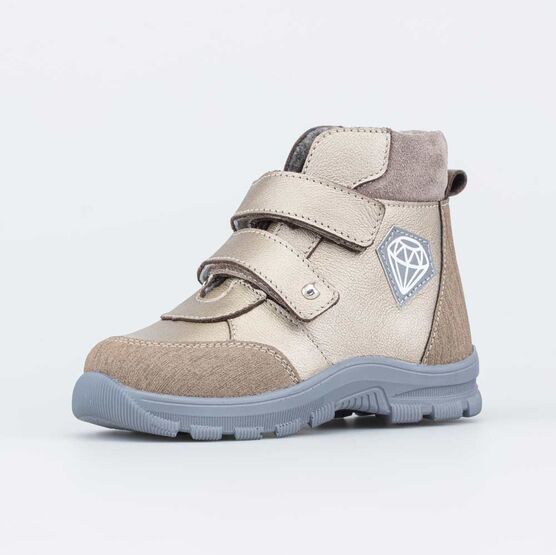 352287-32 Ботинки для девочки бронзовый