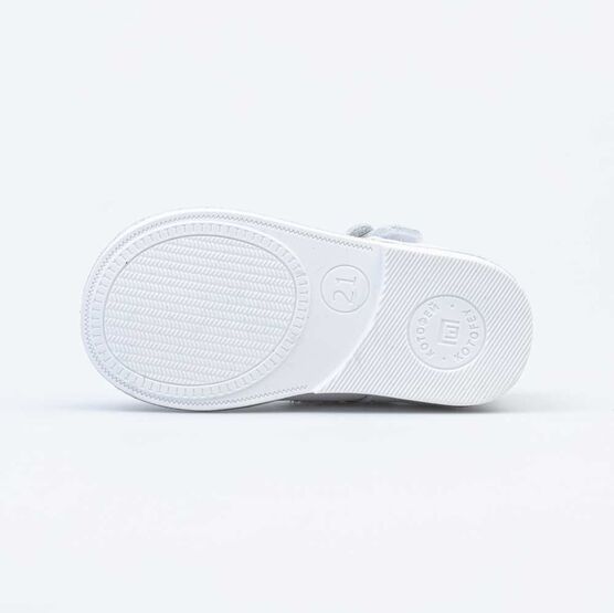 132157-21 Нарядные кожаные туфли для девочки для девочки белый фото №3