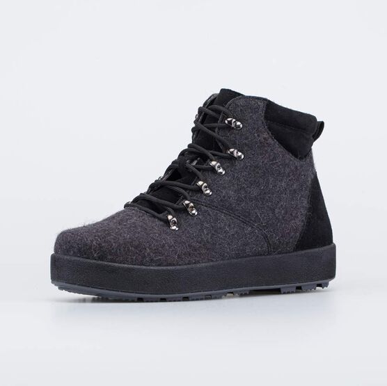 957029-41 Валенки-ботинки на шнурках черный для мальчики черный