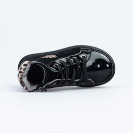 352290-31 Утепленные ботинки для девочки на весну/осень для девочки черный фото №4