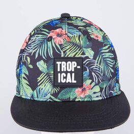 07709036-40 Кепка-бейсболка с прямым козырьком Тропики для мальчики разноцветный фото №3