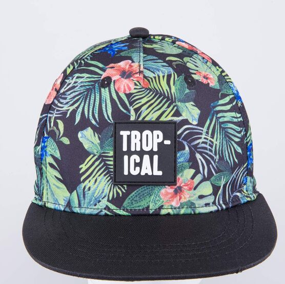 07709036-40 Кепка-бейсболка с прямым козырьком Тропики для мальчики разноцветный фото №3