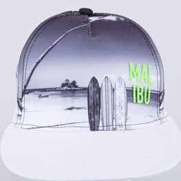 07709037-40 Кепка-бейсболка с прямым козырьком Малибу серый для мальчики серый фото №3