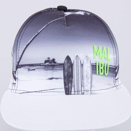 07709037-40 Кепка-бейсболка с прямым козырьком Малибу серый для мальчики серый фото №3