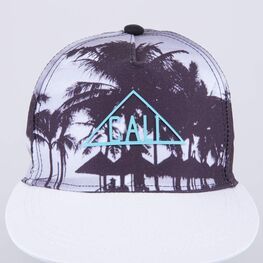 07709038-40 Кепка-бейсболка с прямым козырьком черно-белый для мальчики черный + белый фото №3