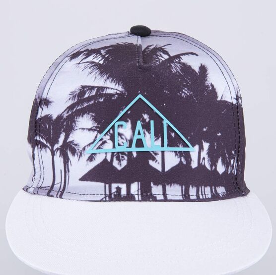 07709038-40 Кепка-бейсболка с прямым козырьком черно-белый для мальчики черный + белый фото №3