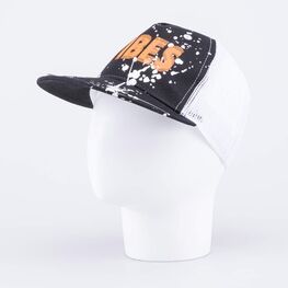 07709049-40 Кепка-бейсболка с сеткой для мальчика черно-белый для мальчики черный + белый