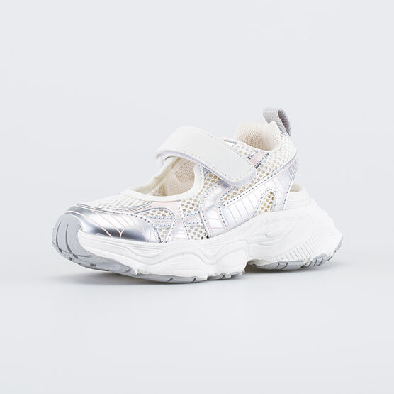 644555-11 Сандалеты для девочки серебристые для девочки бежевый,серебристый