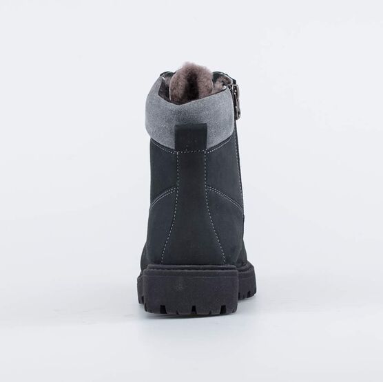 752207-53 Зимние ботинки из натуральной кожи для мальчики черный фото №5