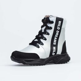 752208-51 Зимние ботинки на молнии для девочки для девочки серебристый